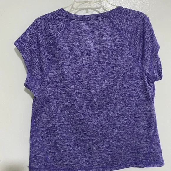 Women Sport Tee Extra Large XL Rapidry Tee Yoga Top Marled Purple T-Shirt - Picture 3 of 14